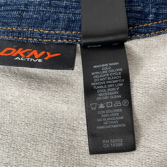 DKNY Sweatshirt Jacket Long Sleeves Activewear Moto Jacket Sweatshirt - Picture 8 of 12